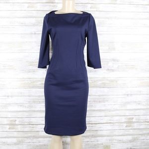 Elie Tahari Blue Fit Midi Dress sz 4